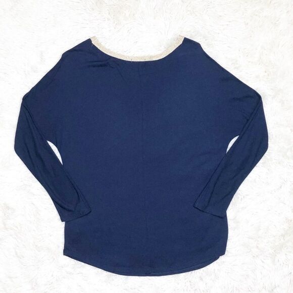 Gap Navy Blue Dolman Sleeve Top Small - Picture 2 of 7